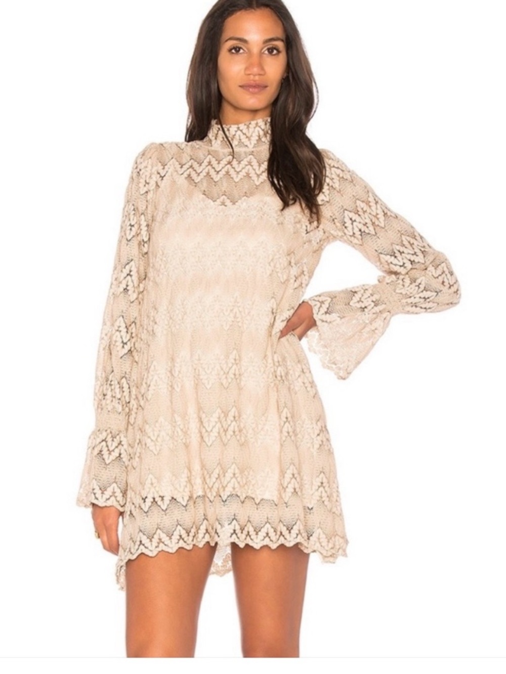 Free People Simone Lace Mini Dress XS
